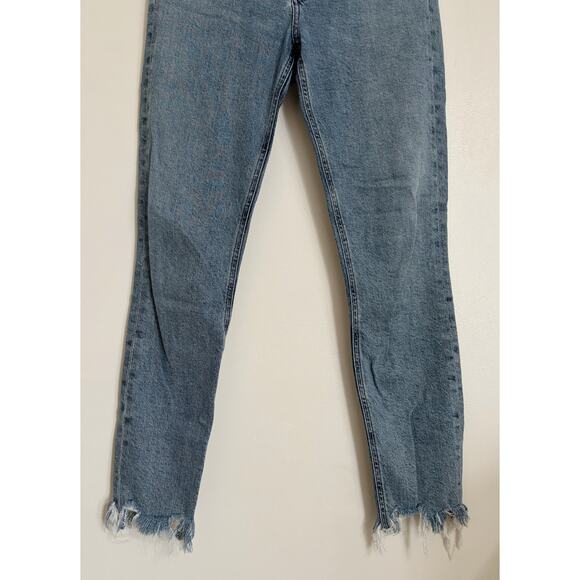 Light Wash Agolde Nico High Rise Slim Fit Jeans Rooted 25 - Picture 5 of 8